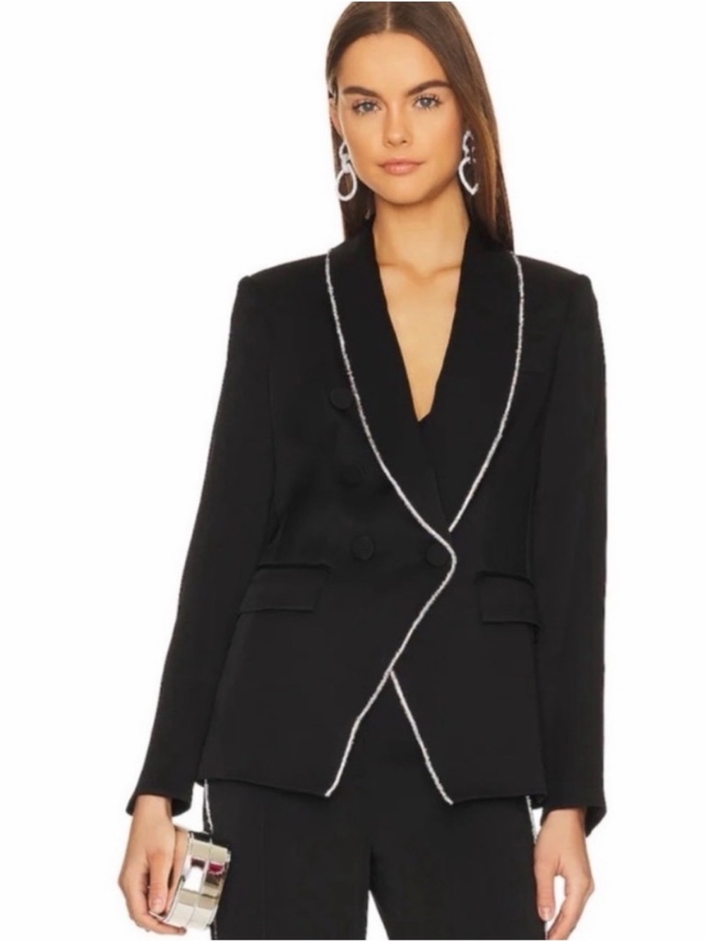 NWOT - Veronica Beard Jagger Dickey Blazer with Crystal Trim